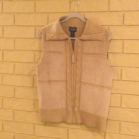 Leather Vest Camel Color Vest Large New With Tag - Picture 2 of 7